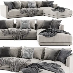 Poliform bristol with ottoman