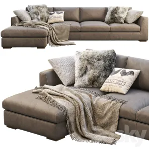 Rh modena taper arm chaise sectional sofa