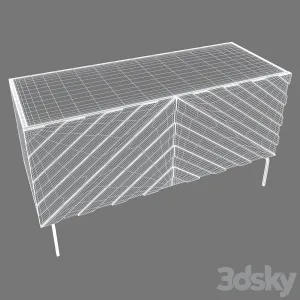 Decorative chevron console anthrazit