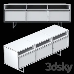 Natural cane media console 2