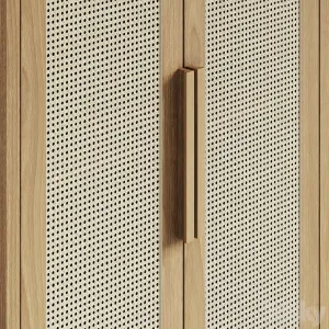 Classic rattan wood cabinet