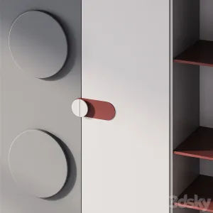 Wardrobe composition with shelves