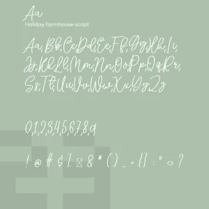 Holiday Farmhouse Script