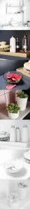 Bath set decoration with pink stone
