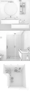 Bathroom furniture set arcom ely