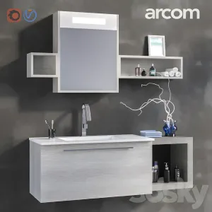 Bathroom furniture set ly composition 40