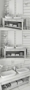 Furniture decor for bathrooms