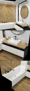 Furniture decor in the bathroom