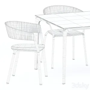 Allsize table ria dining armchair with woven rope by fast