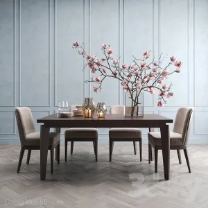Angled leg expandable table