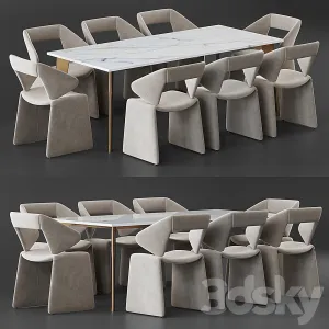 Artifort suit chair harper brass table