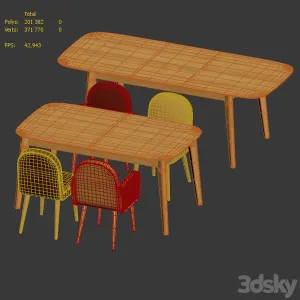 Biface buisseau la redoute table chairs