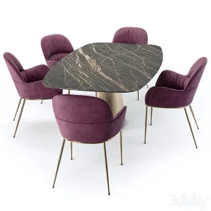 Bontempi podium table queen metal armchair