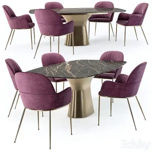 Bontempi podium table queen metal armchair