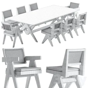 Cassina capitol complex table chair