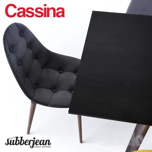 Cassina caprice chairs lc table