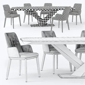 Cattelan italia belinda armchair stratos table