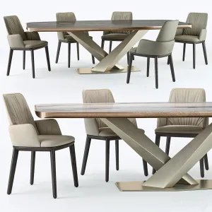 Cattelan italia belinda armchair stratos table