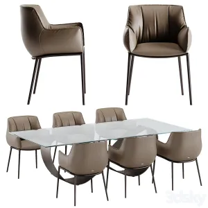 Cattelan italia butterfly table rhonda chair