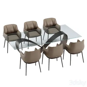 Cattelan italia butterfly table rhonda chair