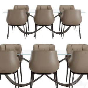 Cattelan italia butterfly table rhonda chair