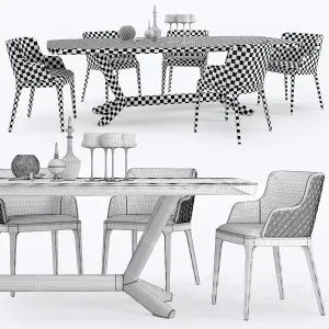 Cattelan italia planer table magda armchair