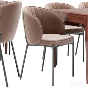 Coral dining chair brooklyn table