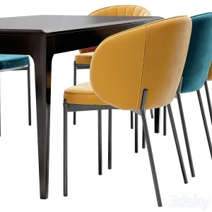 Coral dining chair brooklyn table