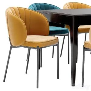 Coral dining chair brooklyn table