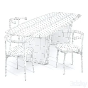 Dining baxter nairobi table himba chair