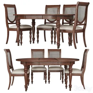 Dining group lifestyle table chairs victoria tobacco