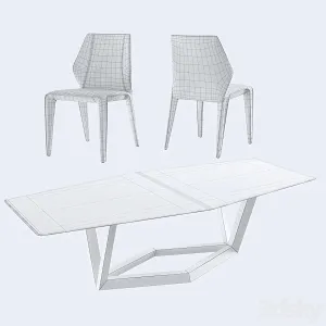 Dining natuzzi frida hair hex table e