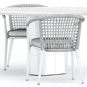 Erica chair by bebitalia tao diningtable by tribu