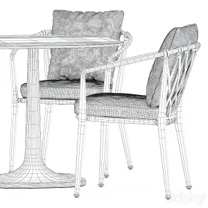 Erica outdoor chair fiore outdoor table by bebitalia