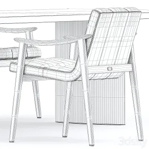 Fynn chair linha dining table by minotti