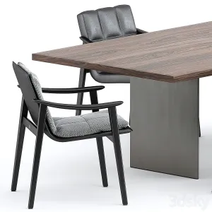 Fynn chair linha dining table by minotti