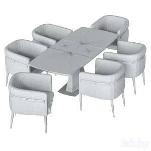 Garda dining chair diamond table