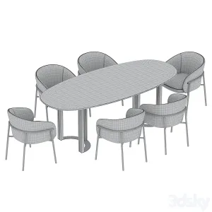 Hudkoff lord table rimo chair dining