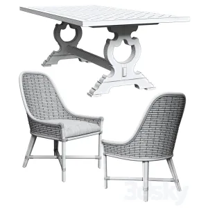 Keeling woven side chair
