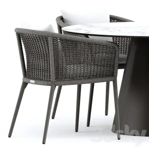 Knot armchair cone ii dining table