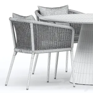 Knot armchair cone ii dining table