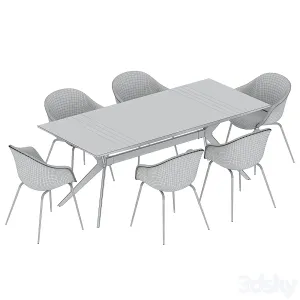 La forma table amethyst gubi bat dining