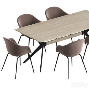 La forma table amethyst gubi bat dining