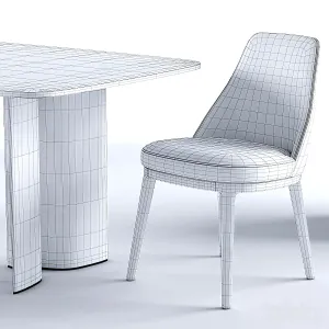 Lucylle dining chair gullwing table lema