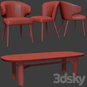 Minotti aston dining chair