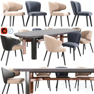 Minotti aston dining chair