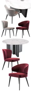 Minotti aston dining chair lou dining table