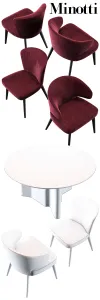 Minotti aston dining chair lou dining table