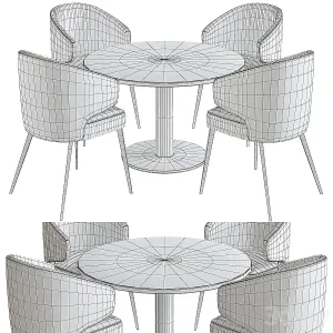 Minotti aston dining chair table