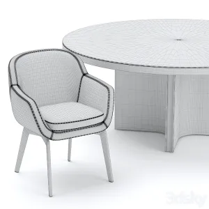 Minotti belt chair marvin table